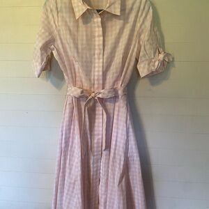 Calvin Klein Pink Gingham Shirt Dress